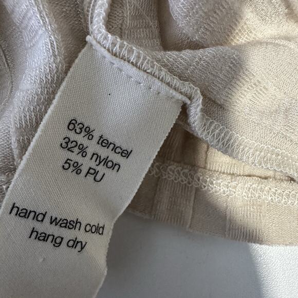 Lykke Wullf Womens Bobby Bell Sleeve Rib Knit Top Size Small Cream Classic - Picture 5 of 7